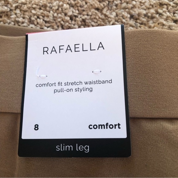 Rafaella /NWT/ Women’s pull on pants comfort fit stretch waistband / tan /size 8 - Picture 6 of 9